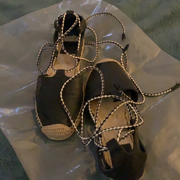 Tory Burch leather candle tie espadrilles - Picture 3 of 4